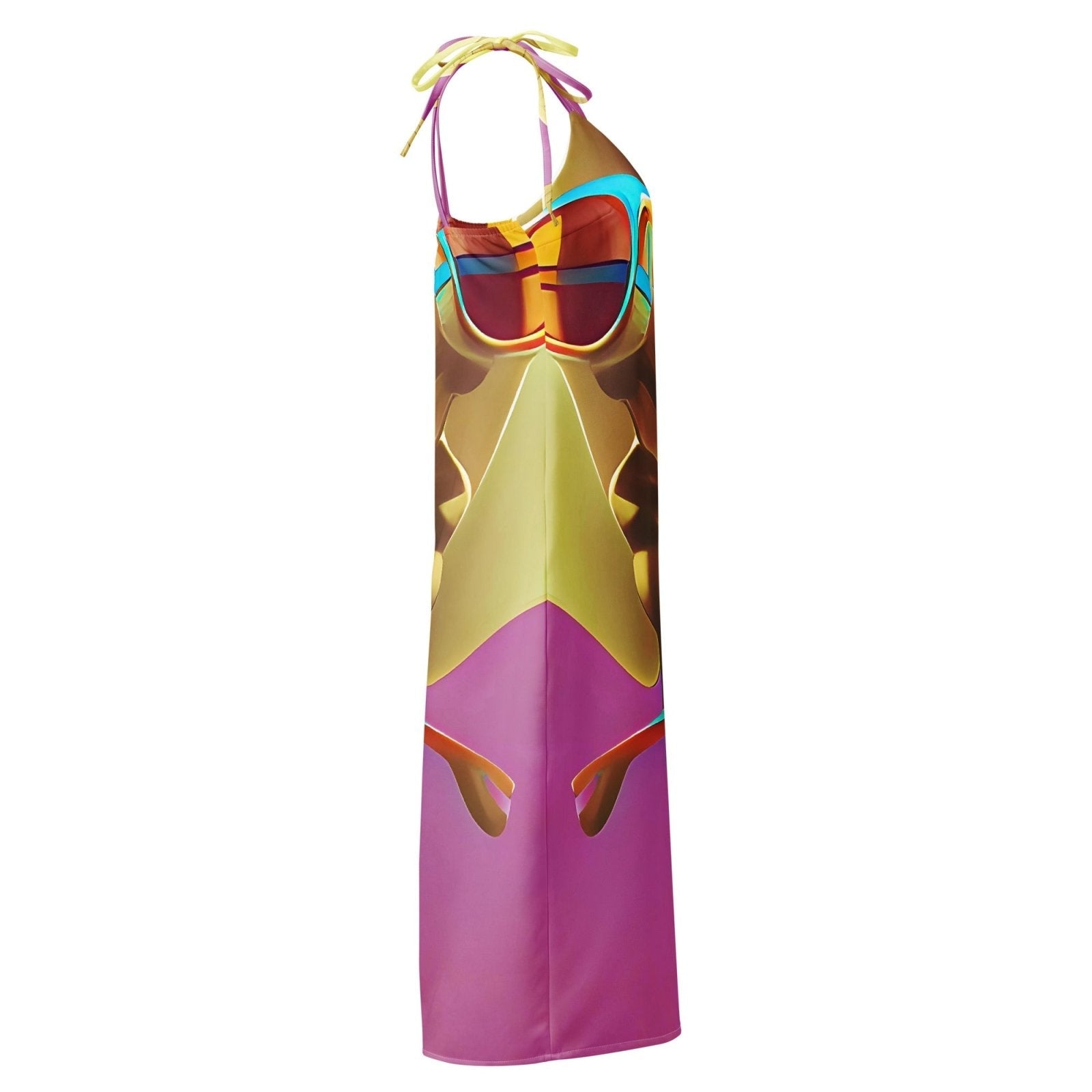 Retro Cool Pink - Womens Chiffon Slip Dress