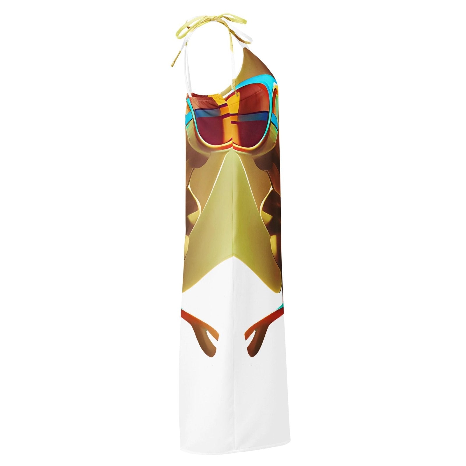 Retro Cool White - Womens Chiffon Slip Dress