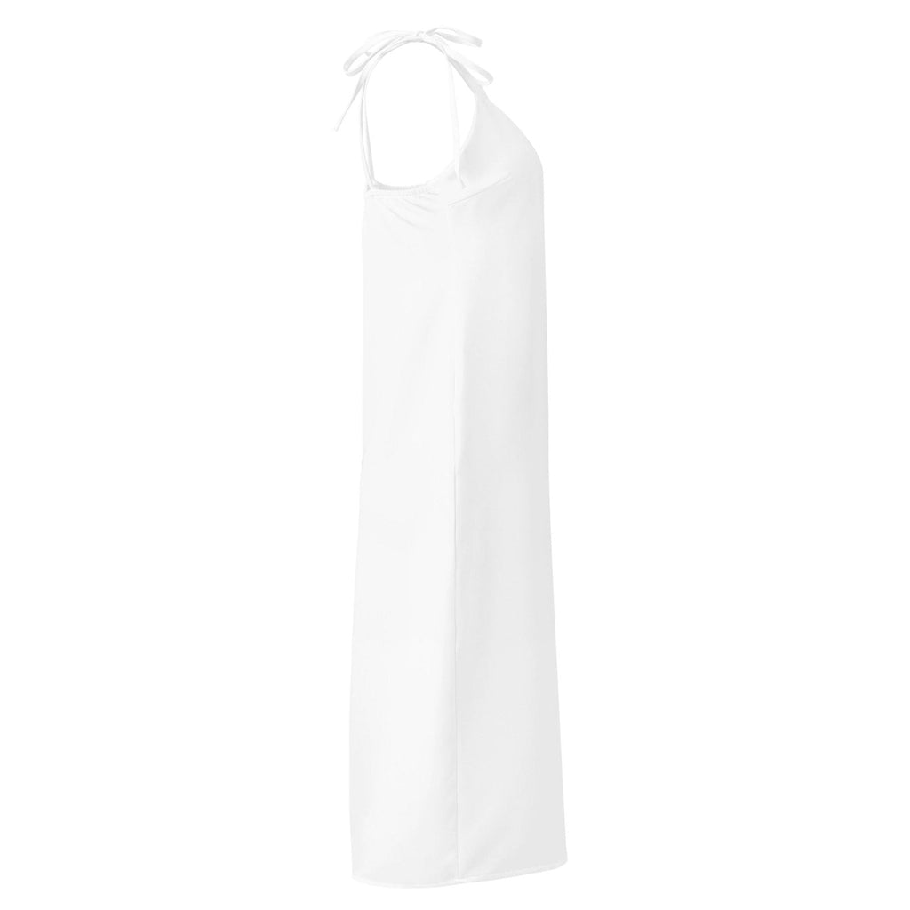 iSAW Womens White Chiffon Slip Dress