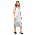 Watercolour Grey Splash - Womens Chiffon Slip Dress