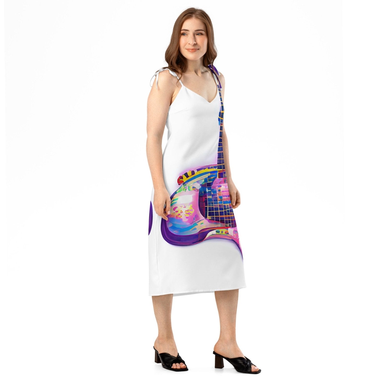 Hippie Guitar - Womens Chiffon Slip Dress