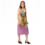 Retro Cool Pink - Womens Chiffon Slip Dress