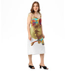 Retro Cool White - Womens Chiffon Slip Dress