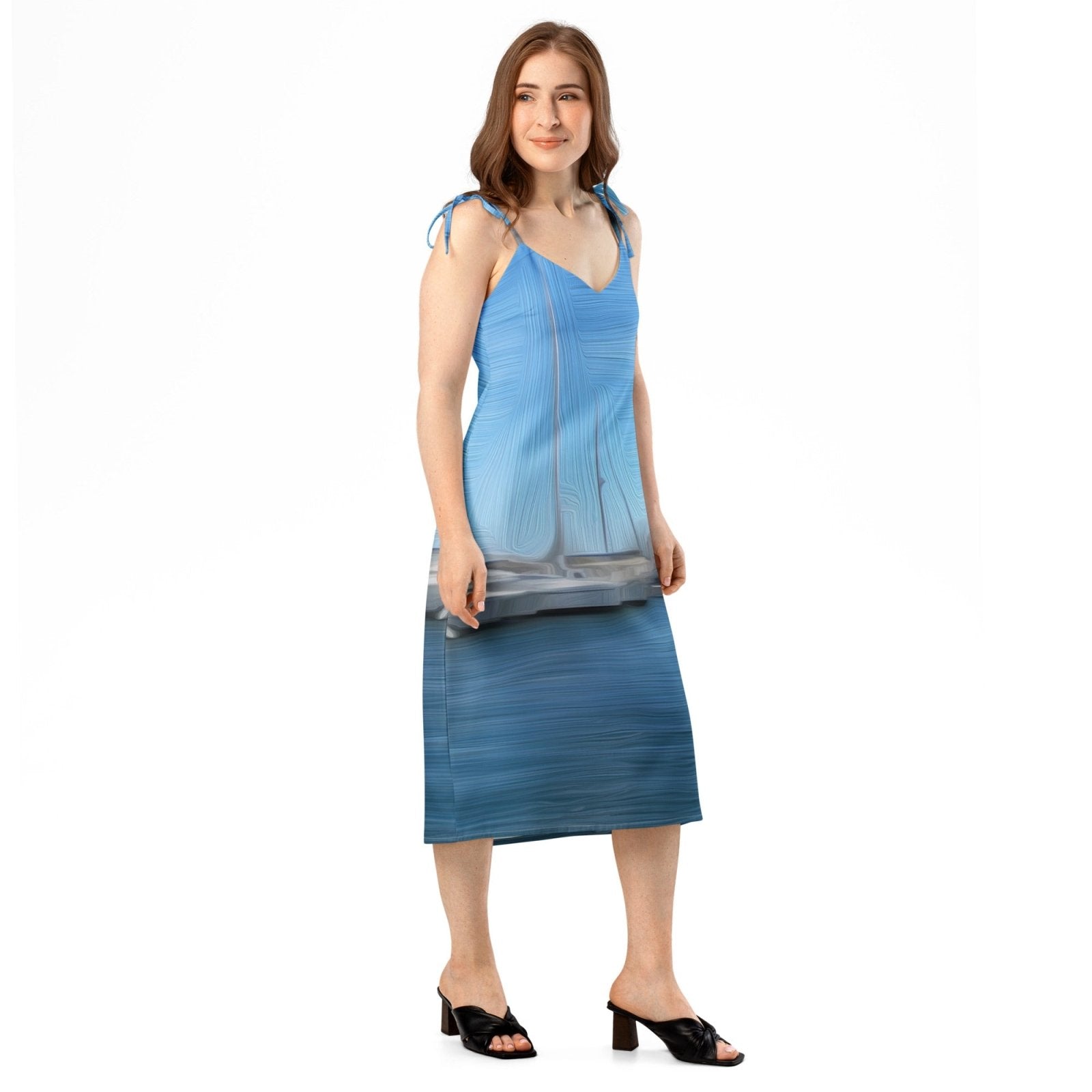 The Sleeping Yachts (at Morning) - Womens Chiffon Slip Dress