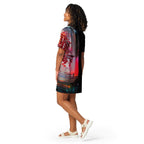 Half Black Half Báijiǔ - Womens T-Shirt Dress