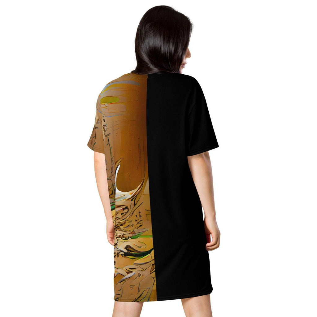 Half Black Half Gāolàng - Womens T-Shirt Dress