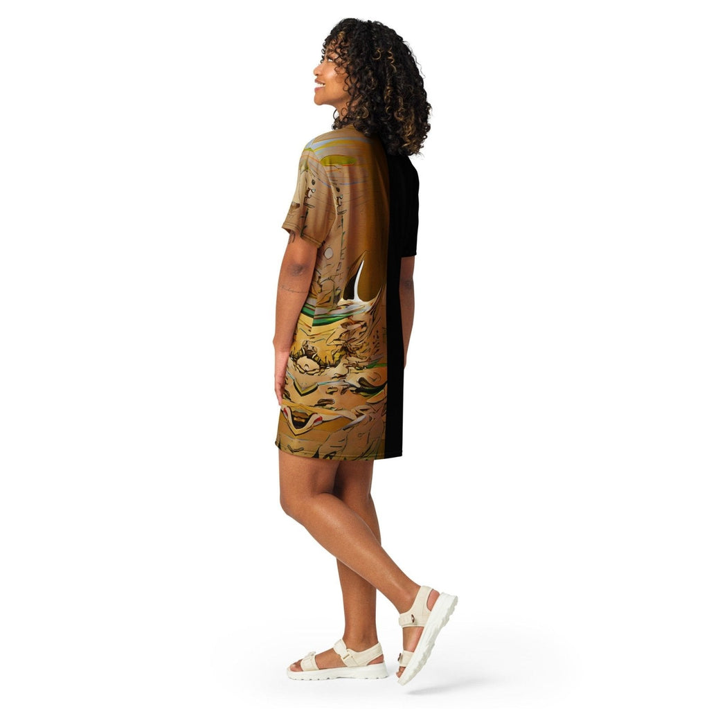 Half Black Half Gāolàng - Womens T-Shirt Dress