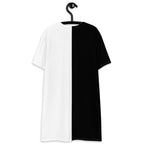 Half Black Half White - Womens T-Shirt Dress