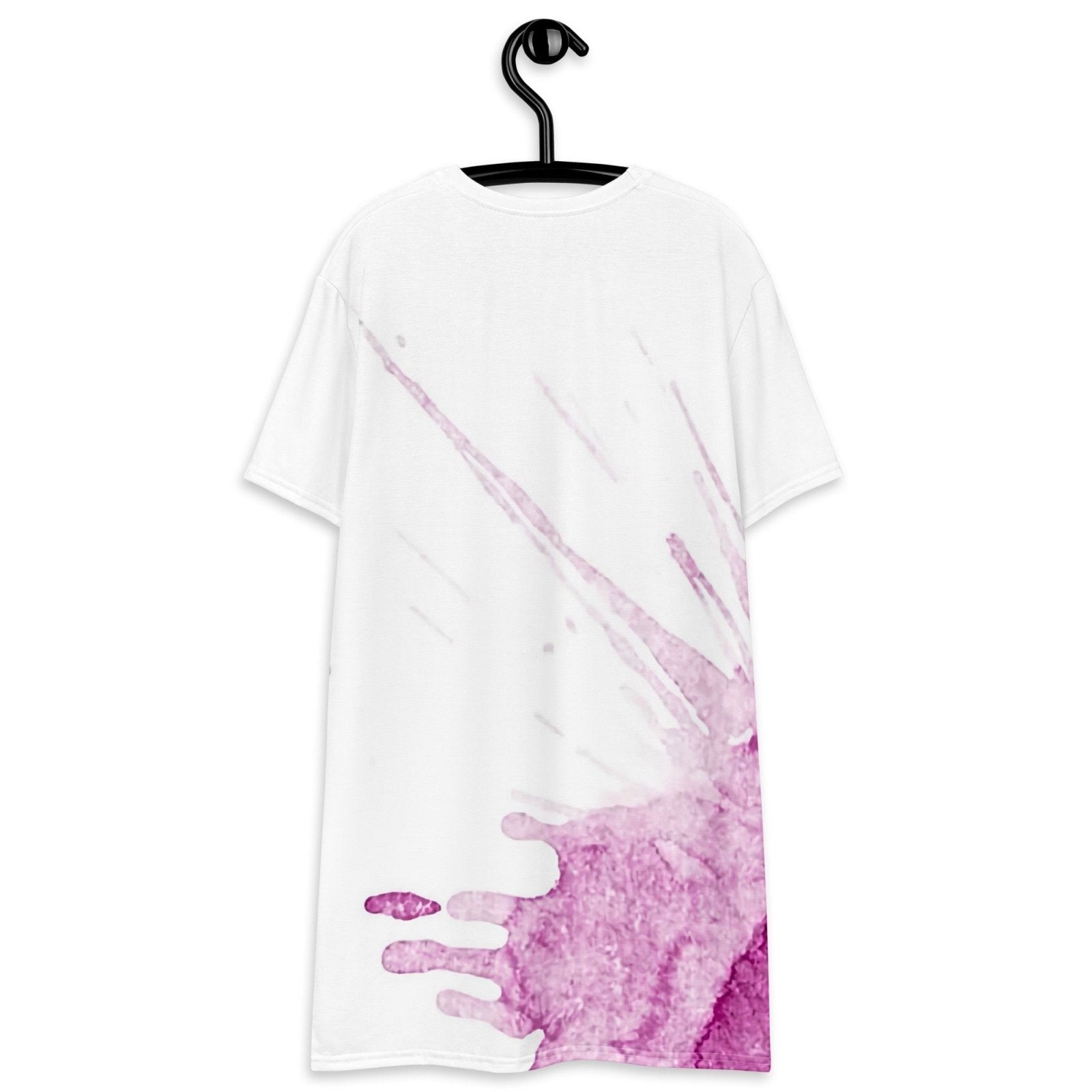 Watercolour Pink Splash - Womens T-Shirt Dress