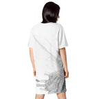 Watercolour Grey Splash - Womens T-Shirt Dress