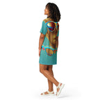 Retro Cool Blue - Womens T-Shirt Dress