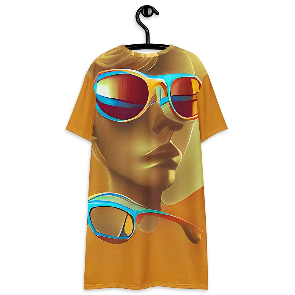 Retro Cool Orange - Womens T-Shirt Dress