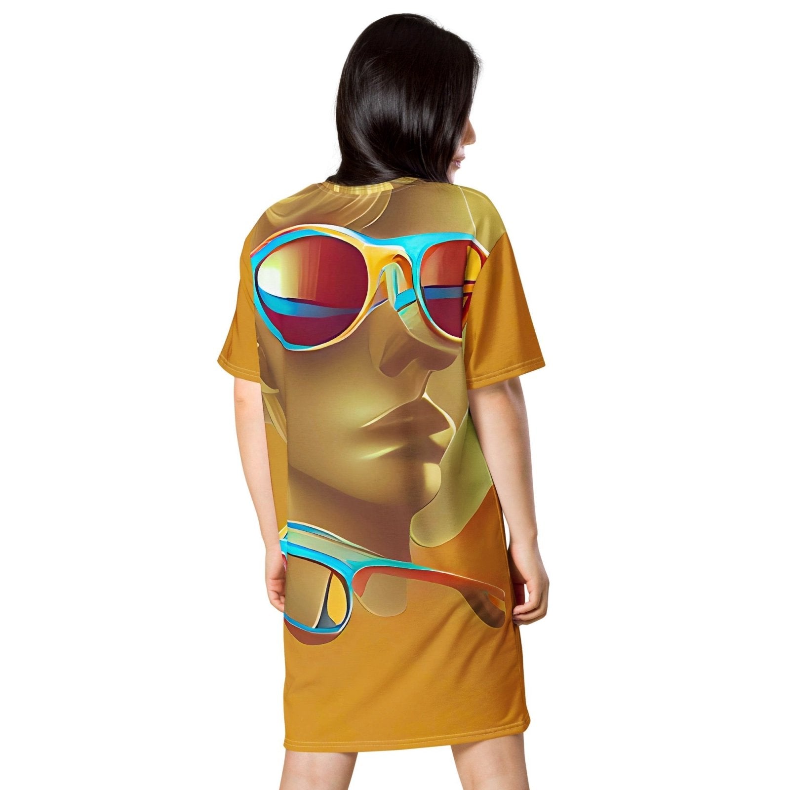 Retro Cool Orange - Womens T-Shirt Dress