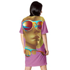 Retro Cool Pink - Womens T-Shirt Dress
