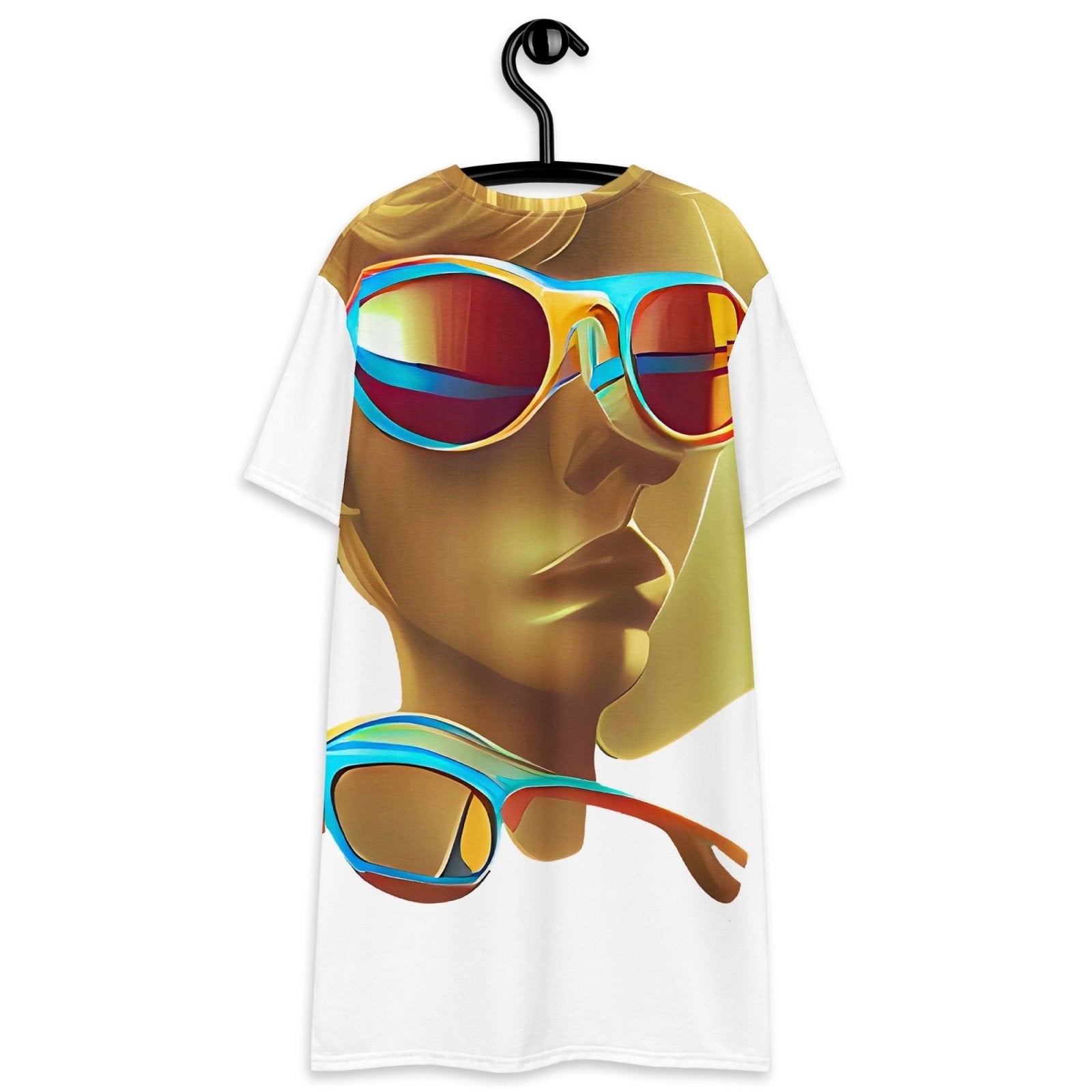 Retro Cool White - Womens T-Shirt Dress