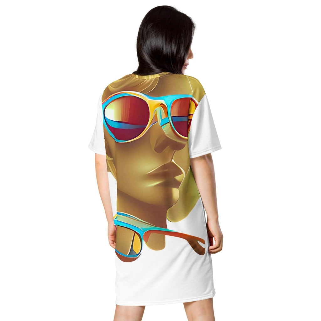 Retro Cool White - Womens T-Shirt Dress