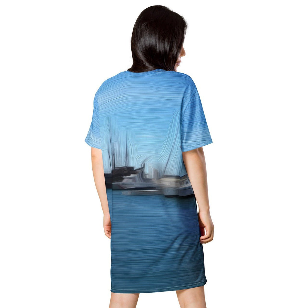 The Sleeping Yachts (at Morning) - Womens T-Shirt Dress
