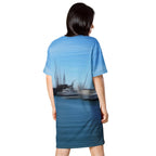 The Sleeping Yachts (at Morning) - Womens T-Shirt Dress