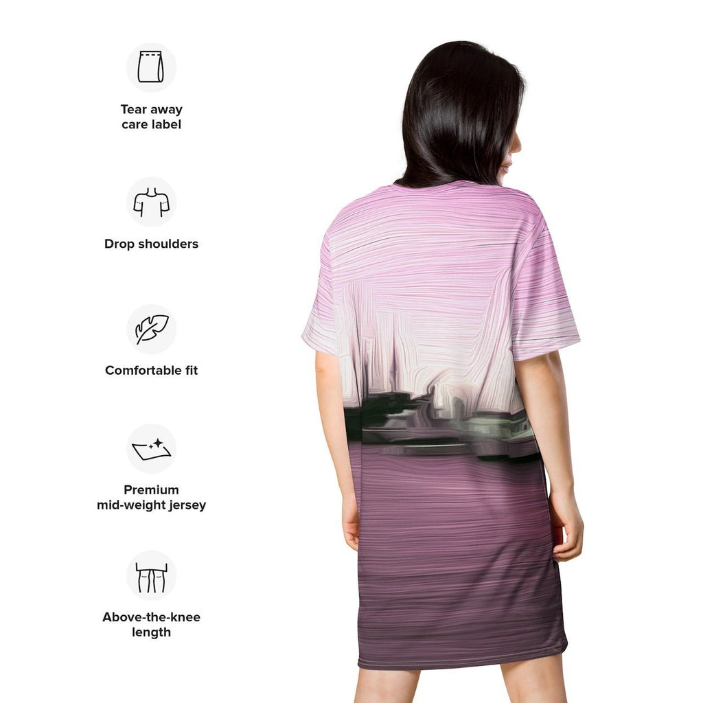 The Sleeping Yachts (at Evening) - Womens T-Shirt Dress