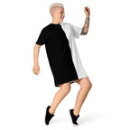 Half Black Half White - Womens T-Shirt Dress