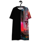 Half Black Half Báijiǔ - Womens T-Shirt Dress