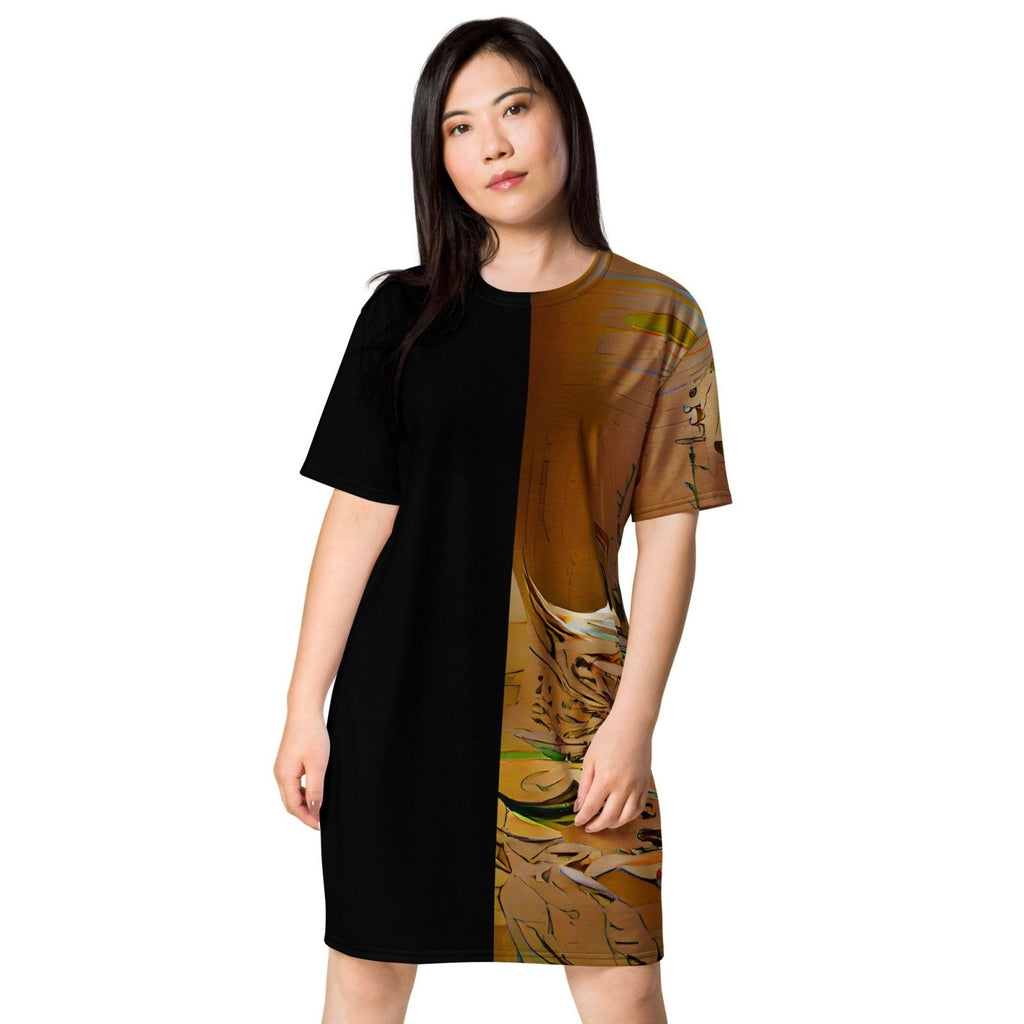 Half Black Half Gāolàng - Womens T-Shirt Dress
