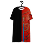 Half Black Half Hónghǎi - Womens T-Shirt Dress