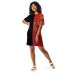 Half Black Half Hónghǎi - Womens T-Shirt Dress