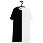 Half Black Half White - Womens T-Shirt Dress