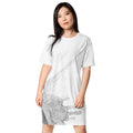 Watercolour Grey Splash - Womens T-Shirt Dress