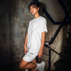 Watercolour Grey Splash - Womens T-Shirt Dress