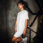iSAW Womens White T-Shirt Dress - iSAW Company