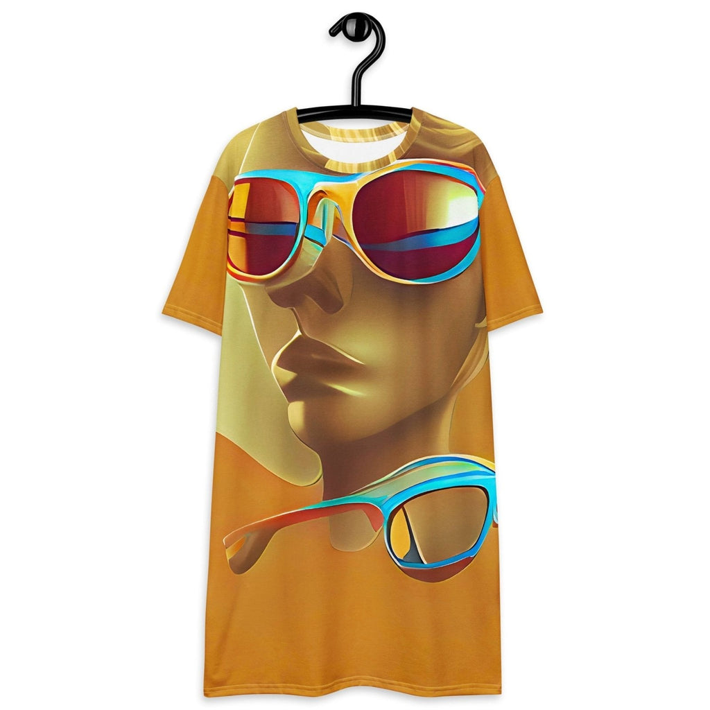 Retro Cool Orange - Womens T-Shirt Dress