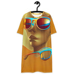 Retro Cool Orange - Womens T-Shirt Dress