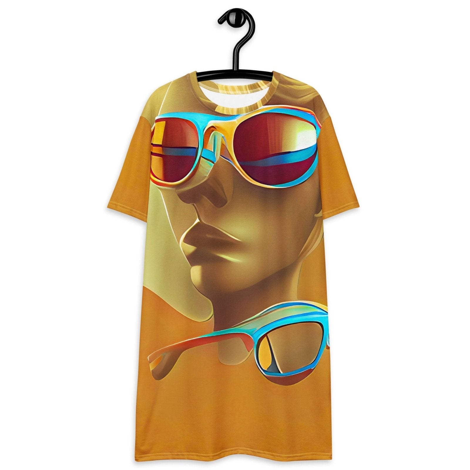 Retro Cool Orange - Womens T-Shirt Dress