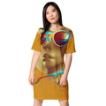 Retro Cool Orange - Womens T-Shirt Dress