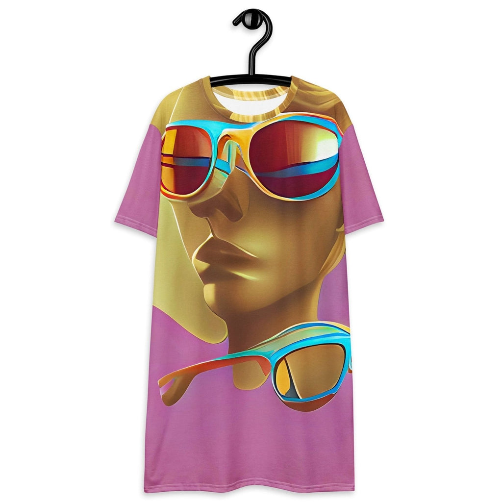 Retro Cool Pink - Womens T-Shirt Dress