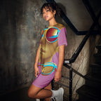 Retro Cool Pink - Womens T-Shirt Dress
