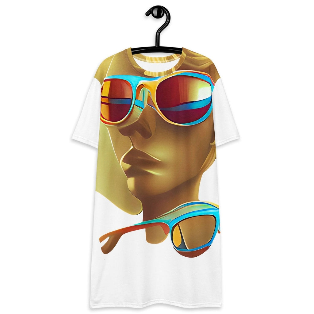 Retro Cool White - Womens T-Shirt Dress
