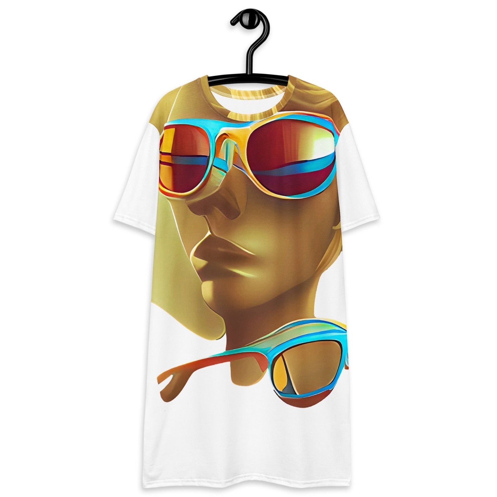 Retro Cool White - Womens T-Shirt Dress