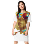 Retro Cool White - Womens T-Shirt Dress