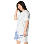Watercolour Blue Splash - Womens T-Shirt Dress