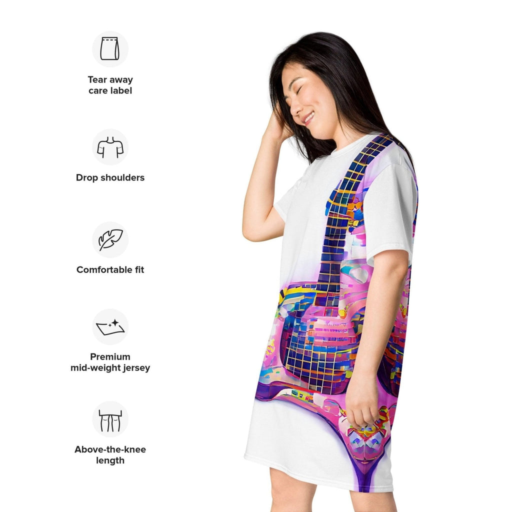 Hippie Guitar - Womens T-Shirt Dress