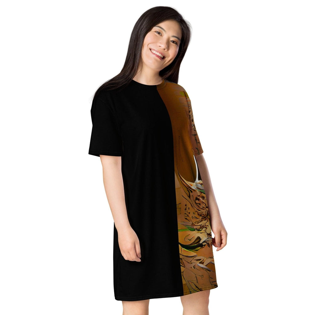 Half Black Half Gāolàng - Womens T-Shirt Dress