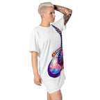 Hippie Guitar - Womens T-Shirt Dress