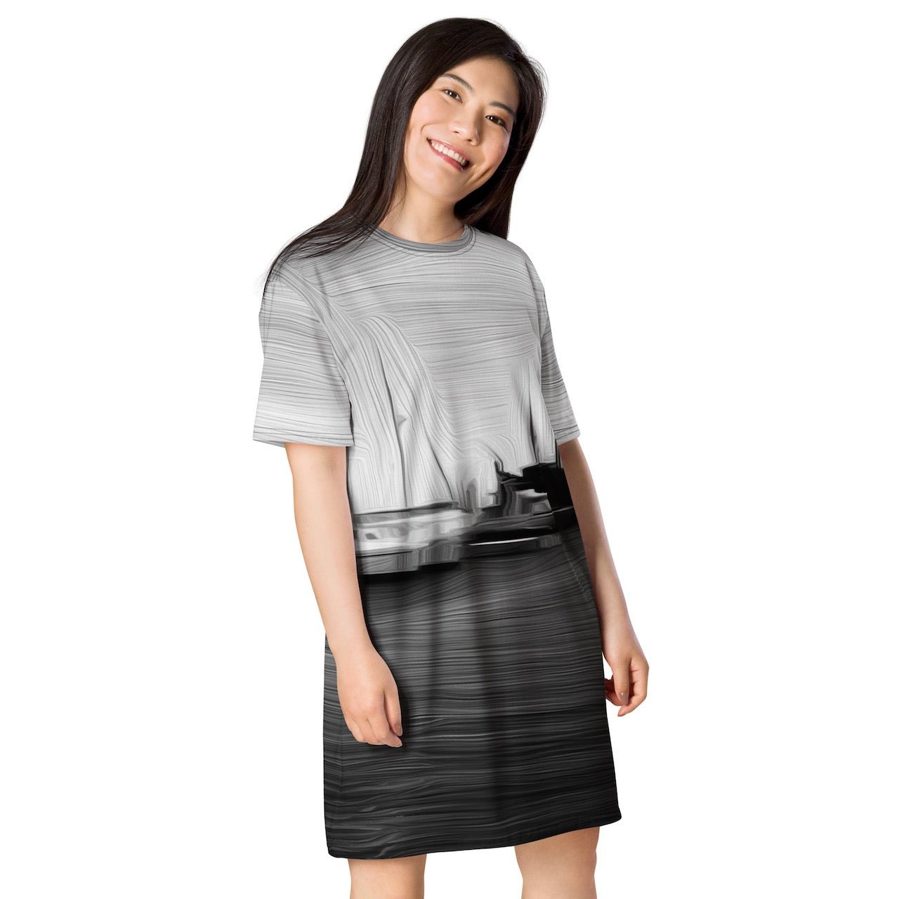 The Sleeping Yachts (at Night) - Womens T-Shirt Dress
