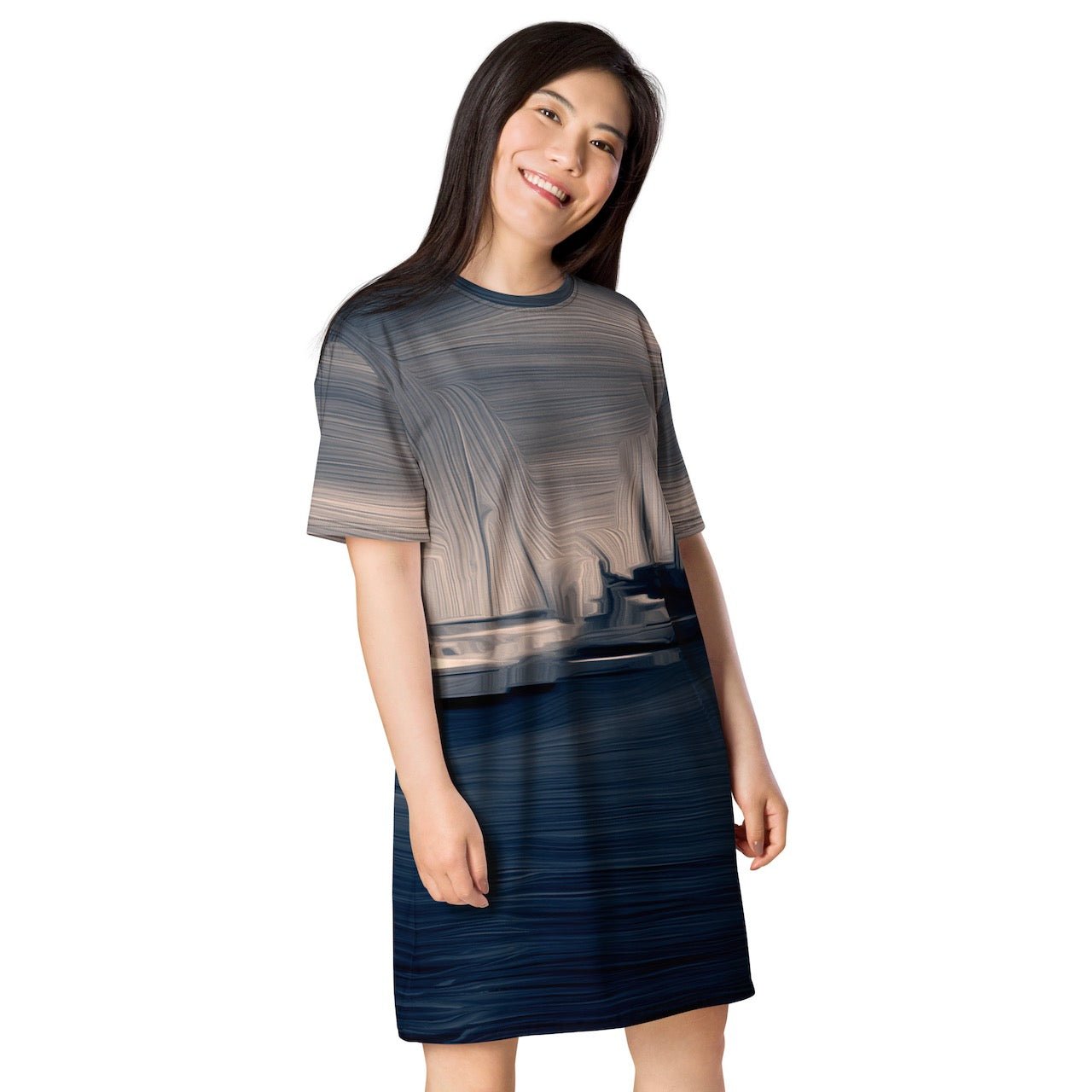 The Sleeping Yachts (at Sunrise) - Womens T-Shirt Dress