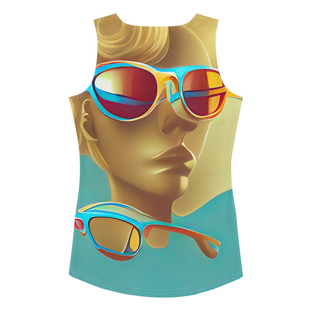 Retro Cool Blue - Womens Tank Top