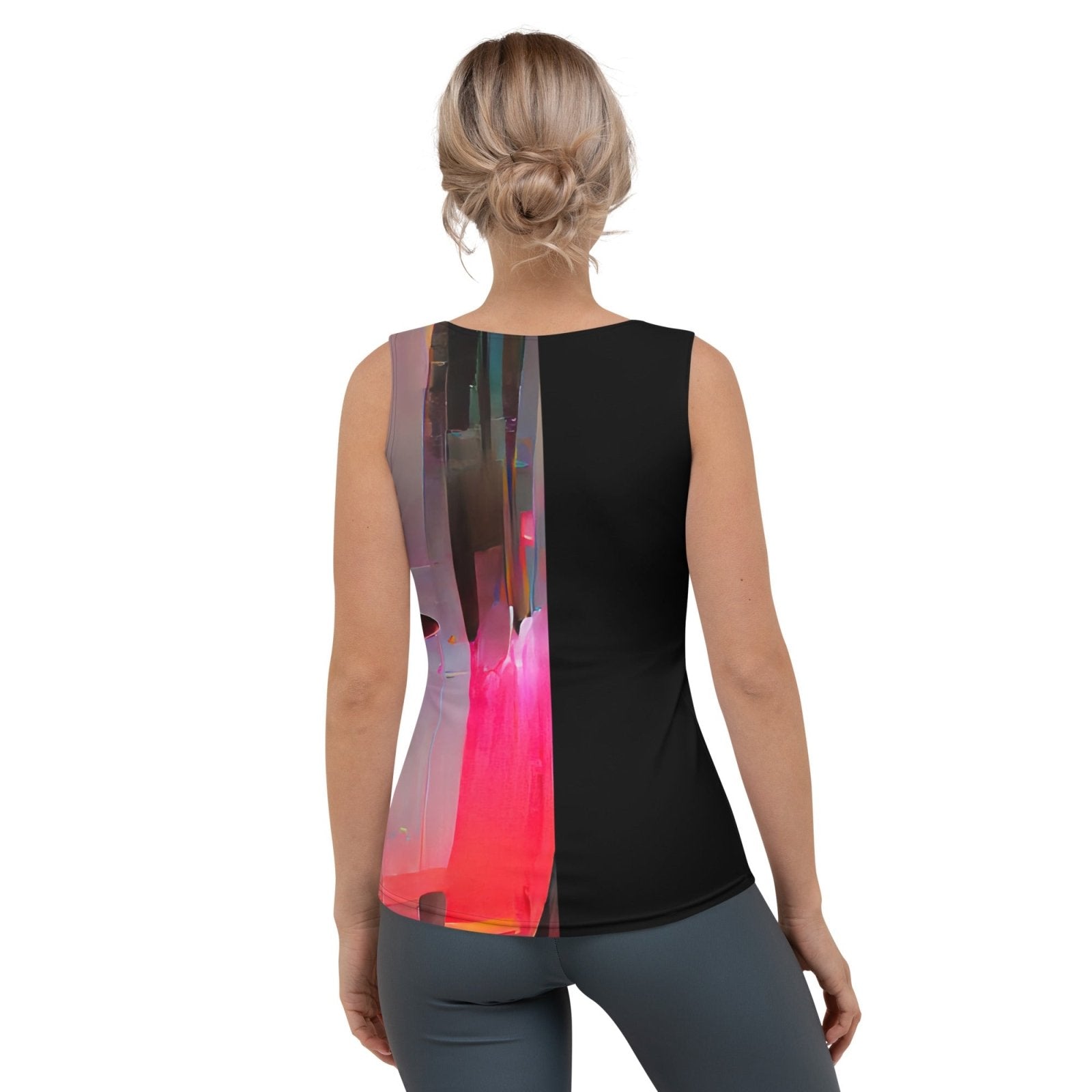Half Black Half Báijiǔ - Womens Tank Top