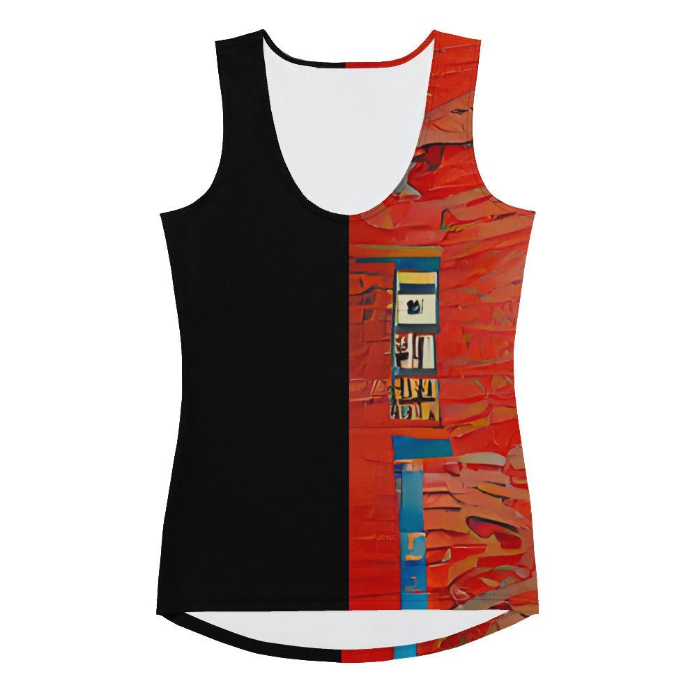 Half Black Half Hónghǎi - Womens Tank Top